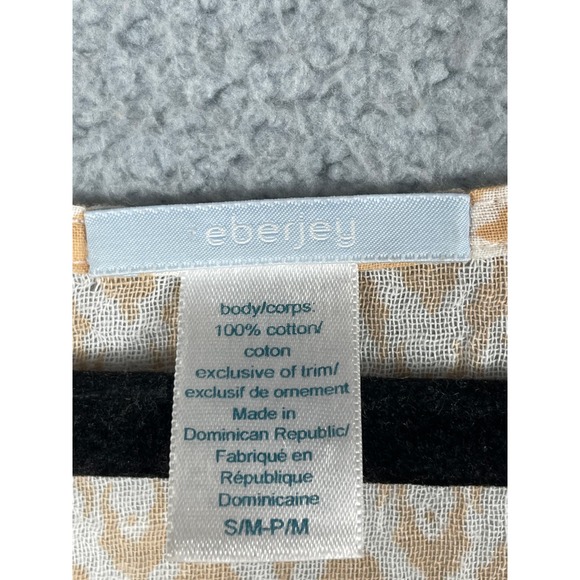 Eberjey Womens Size S/M Top Shirt Blouse Fringe Printed Swim Cover Up - Picture 3 of 10